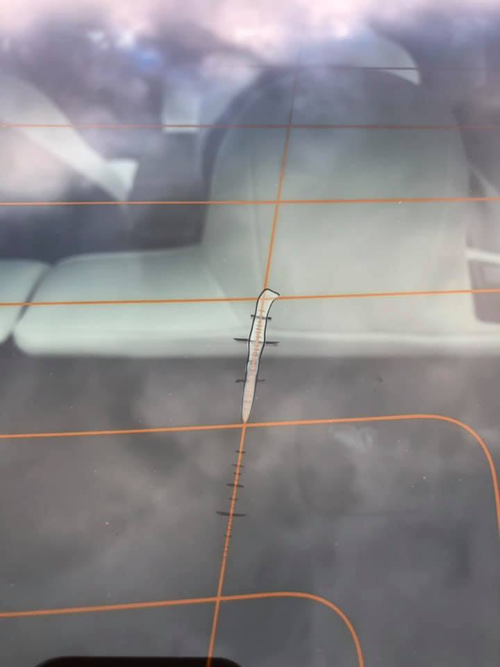 Tesla Window Crack