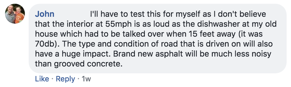 Model 3 Road Noise Comment