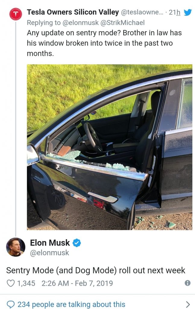 Tesla Break-In Response