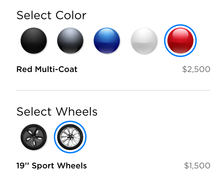 Model 3 Color Pricing