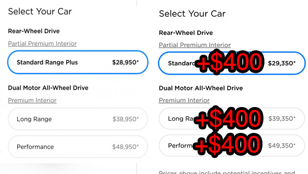 Tesla Price Change on 5/14/19