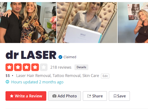dr Laser Yelp Page