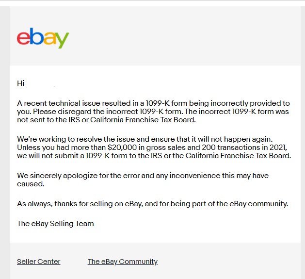 eBay 1099-K